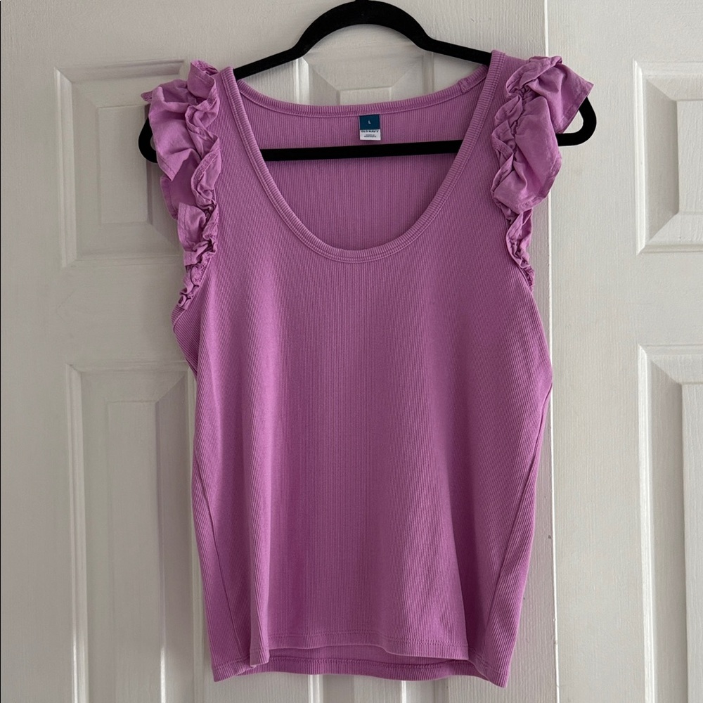 Old Navy Lilac Ruffled Tank Top